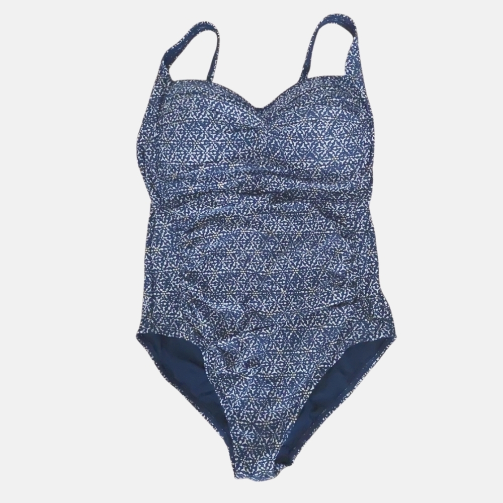 Bond-eye Navy and Gold One-piece Swimwear Sz 10 D/DD
